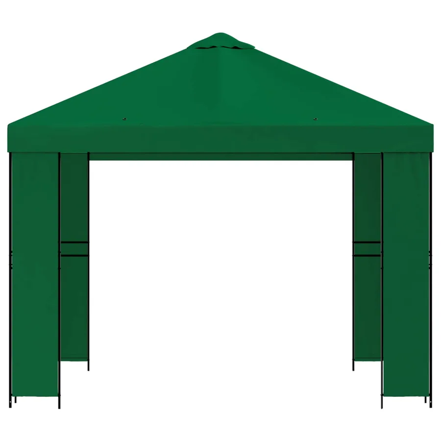 Pavillon 3 x 3 m Vert Polyester et Acier 190 gsm - 3