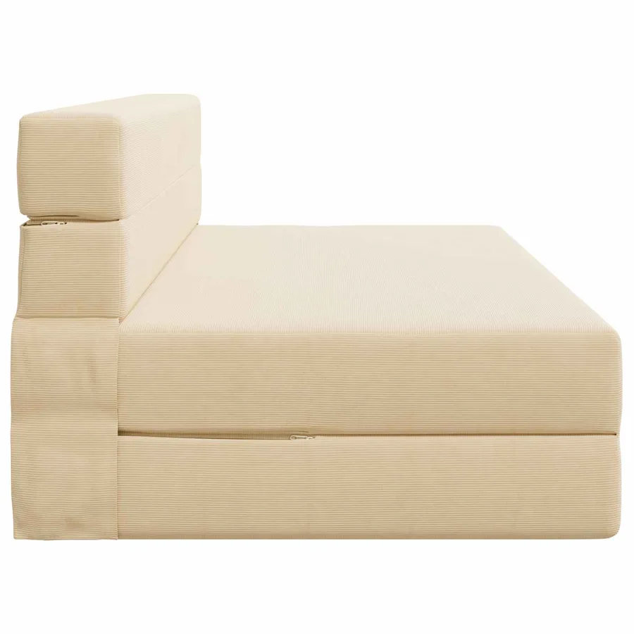 Canapé-lit pliable Crème 152 x 86,5 x 60 cm Tissu - 4