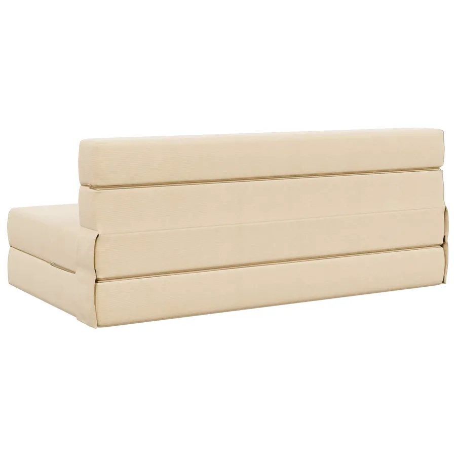 Canapé-lit pliable Crème 152 x 86,5 x 60 cm Tissu - 5