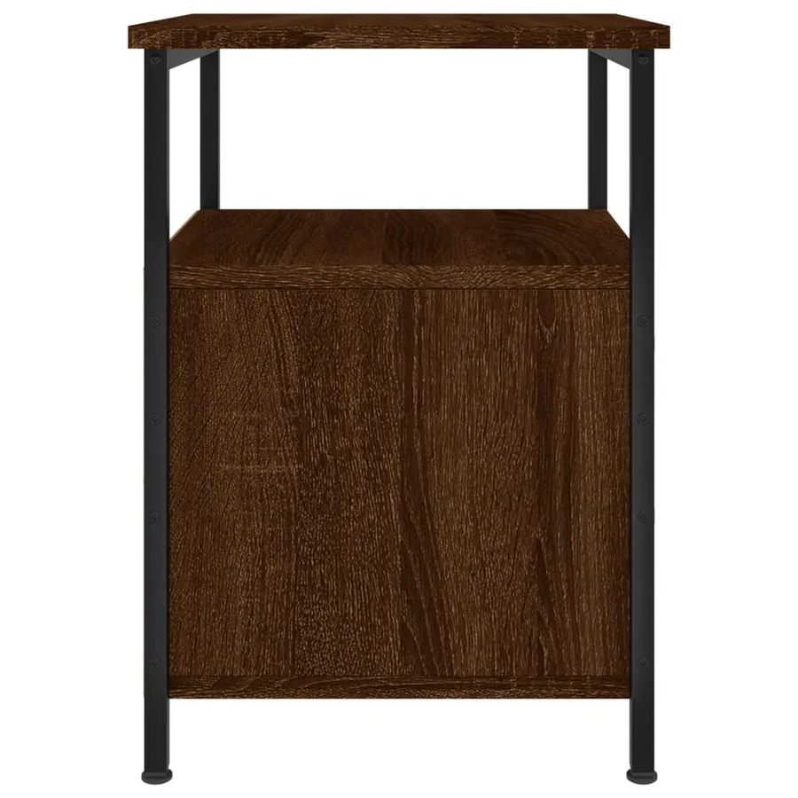 Tables de chevet 2pcs chêne marron 34x35,5x50cm bois ingénierie - 8