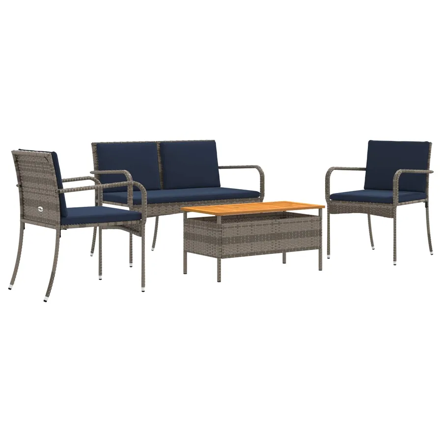 Ensemble de jardin avec coussin acier - 2