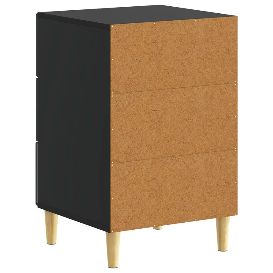 Table de chevet Noir 43 x 39,5 x 66,5 cm Bois d'ingénierie - 6