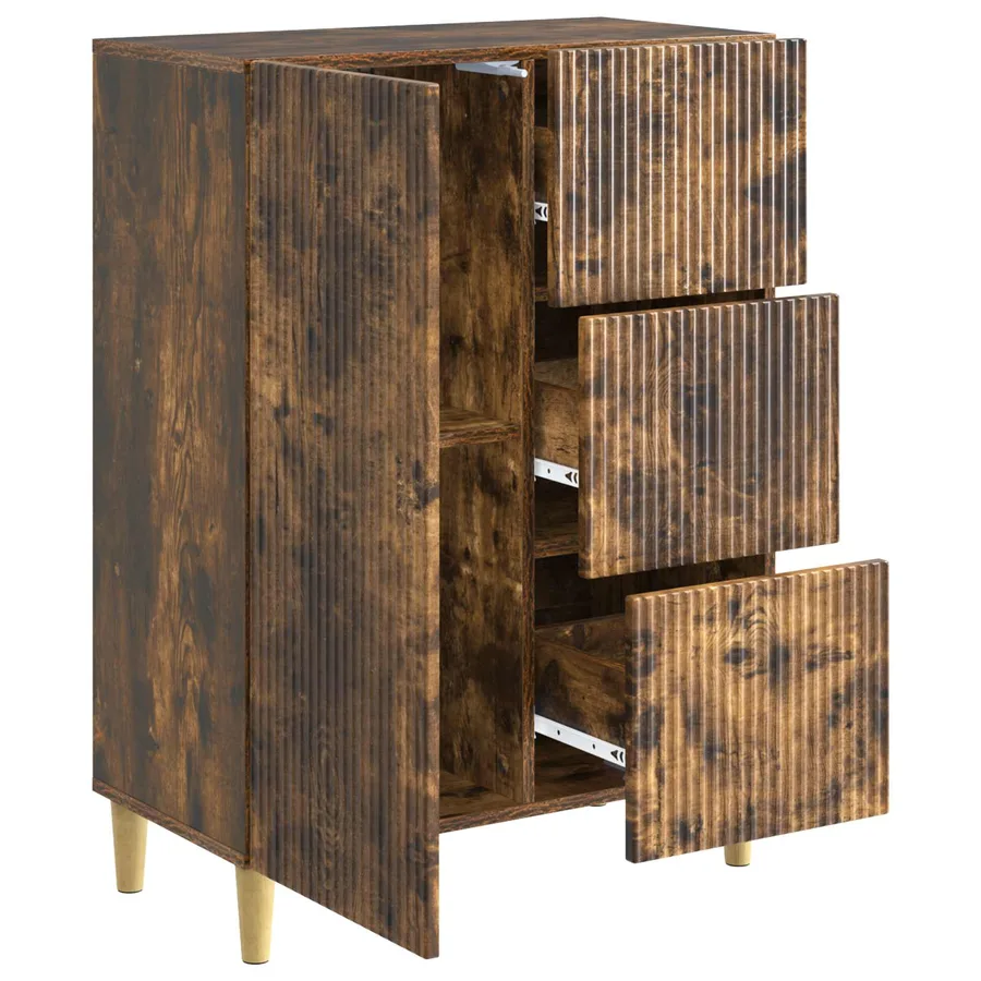 Buffet Chêne fumé 66 x 34,5 x 90 cm Bois d'ingénierie - 5