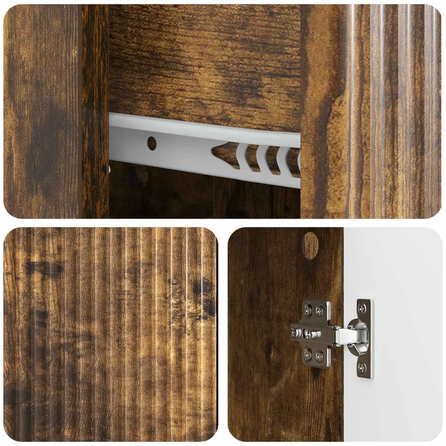 Buffet Chêne fumé 66 x 34,5 x 90 cm Bois d'ingénierie - 9