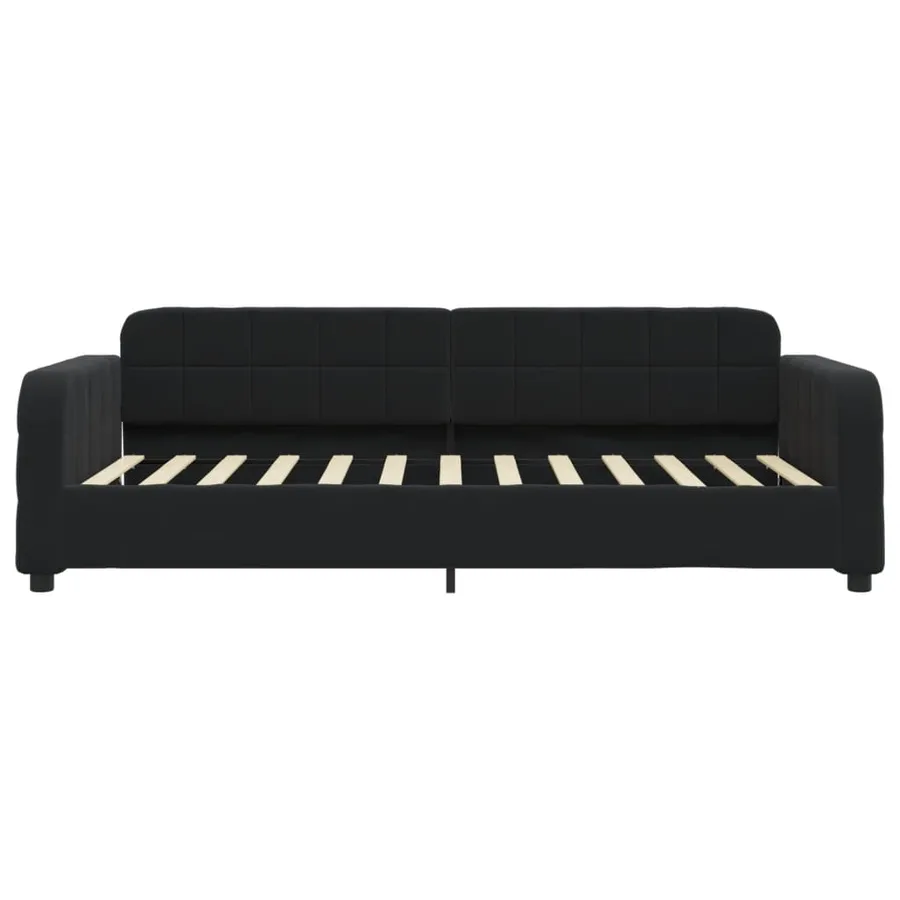 Lit de repos sans matelas noir 100x200 cm velours - 3