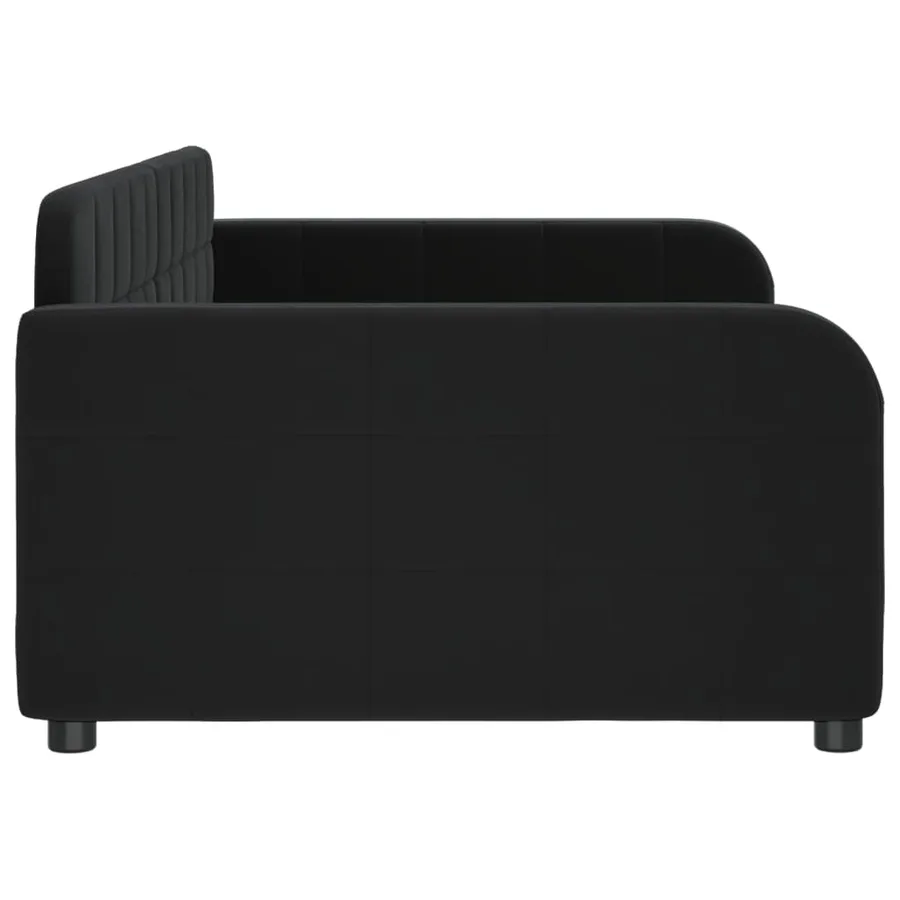 Lit de repos sans matelas noir 100x200 cm velours - 4