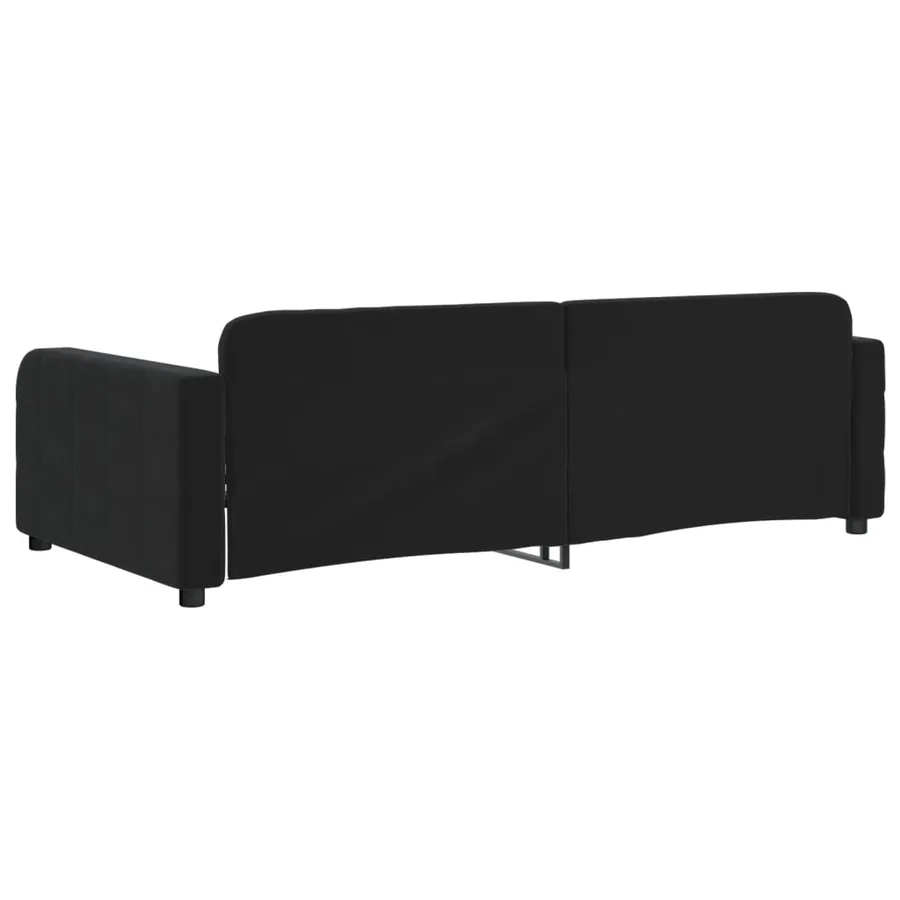 Lit de repos sans matelas noir 100x200 cm velours - 5