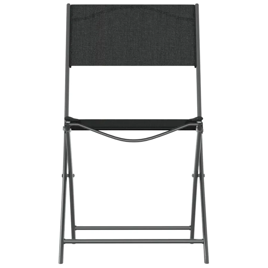 Ensemble à manger de jardin 3 pcs noir acier - 4