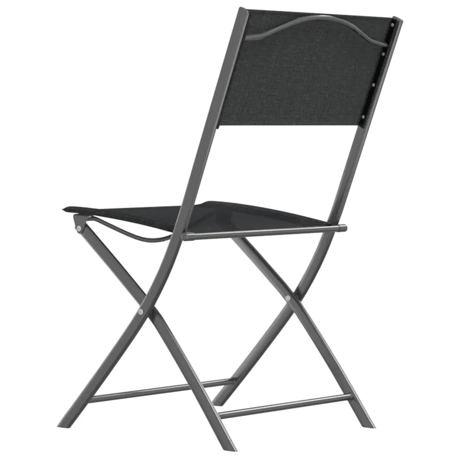Ensemble à manger de jardin 3 pcs noir acier - 6