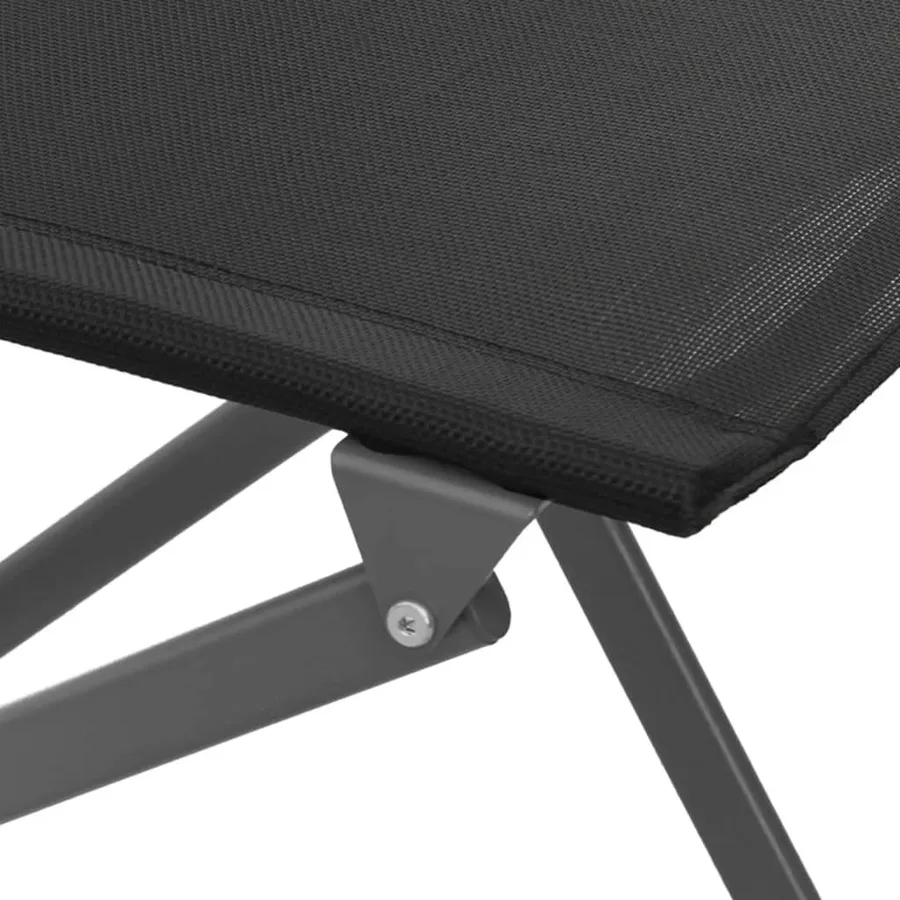 Ensemble à manger de jardin 3 pcs noir acier - 9