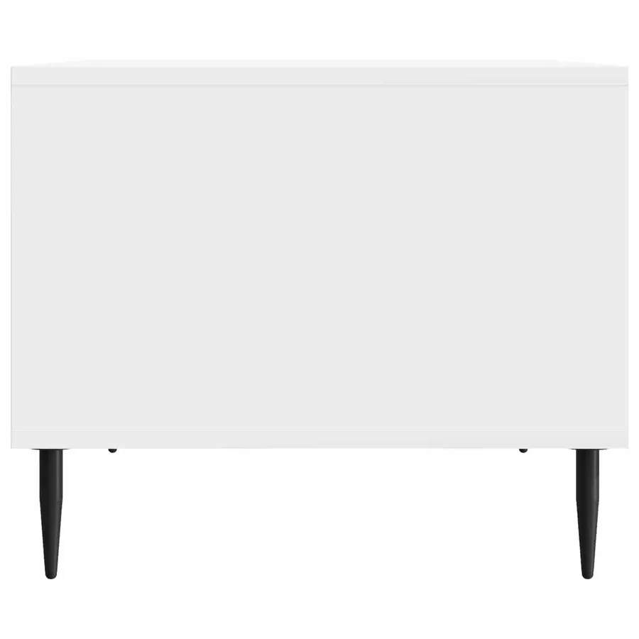 Table basse Blanc brillant 90 x 50 x 40 cm Bois d'ingénierie - 6