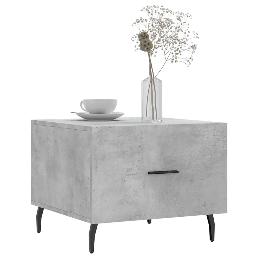 Tables basses 2 pcs gris béton 50x50x40 cm bois d'ingénierie - 3