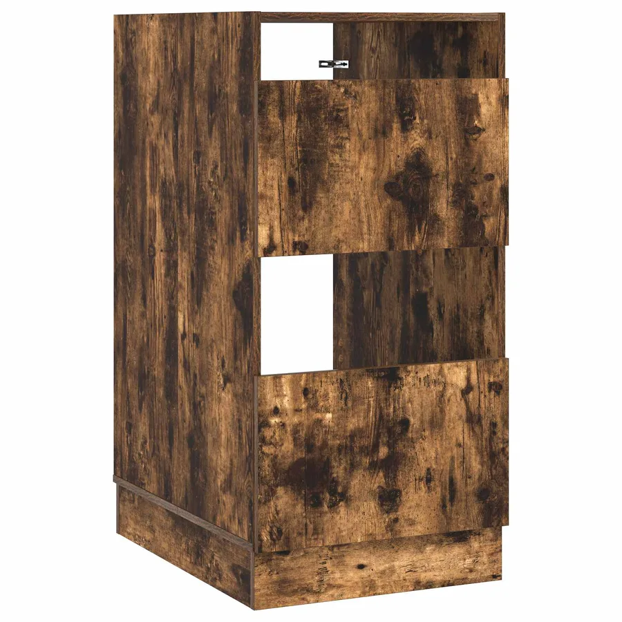 Armoire à Laver avec stockage Chêne fumé Bois d'ingénierie - 2