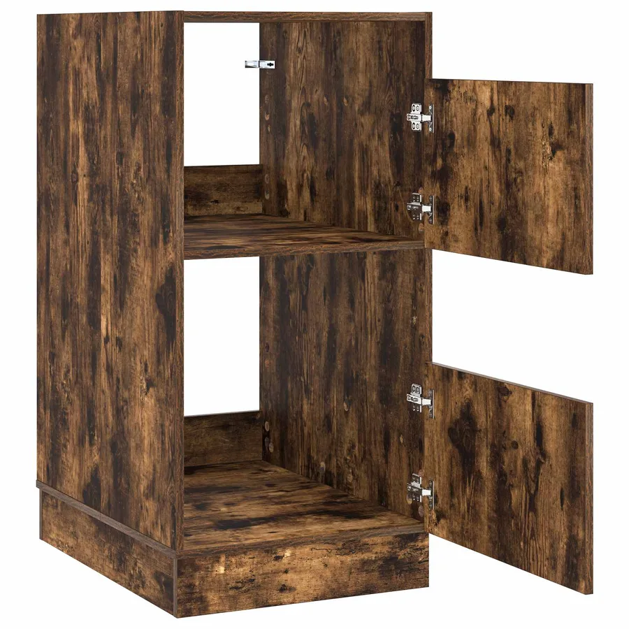 Armoire à Laver avec stockage Chêne fumé Bois d'ingénierie - 5