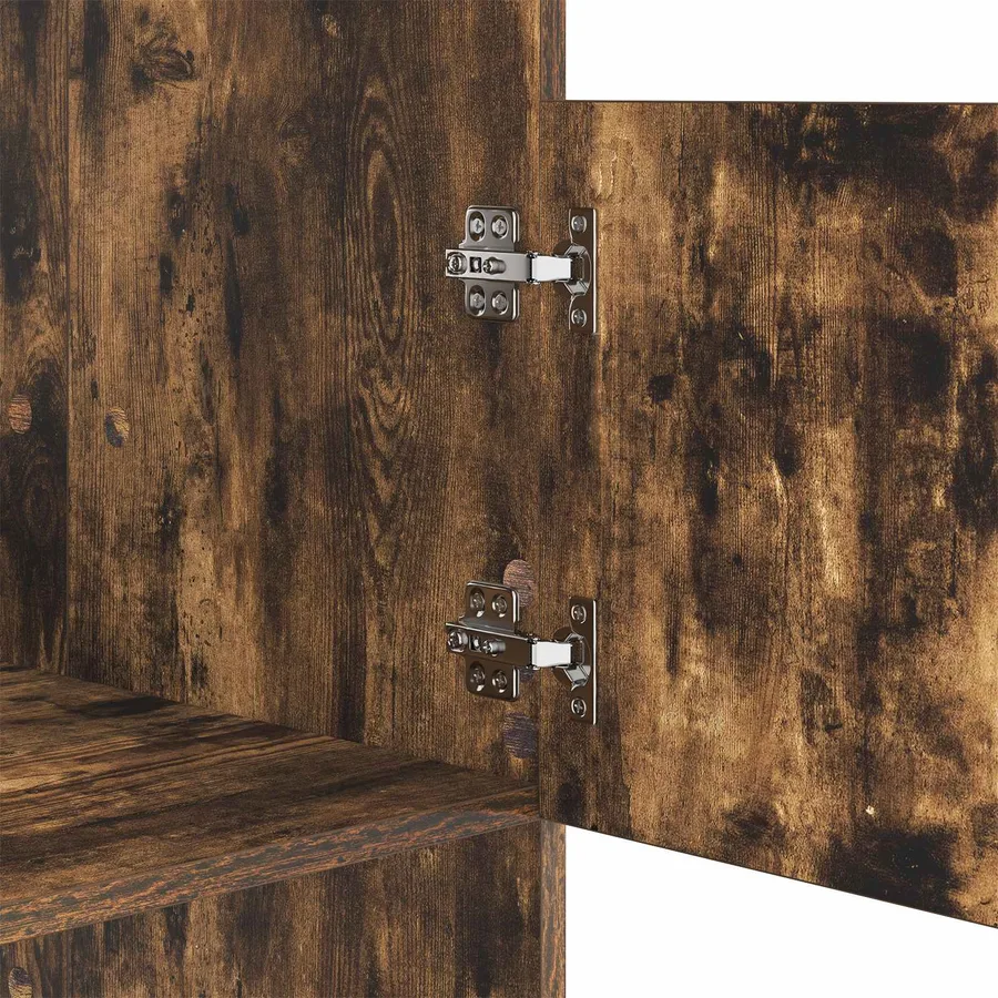 Armoire à Laver avec stockage Chêne fumé Bois d'ingénierie - 9