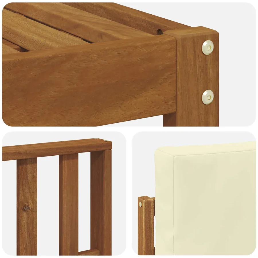 Ensemble de canapés d'extérieur 8 pcs Naturel et Crème - 6