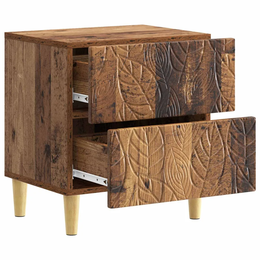 Table de chevet 2 pcs Bois ancien 43 x 34,5 x 48 cm - 5