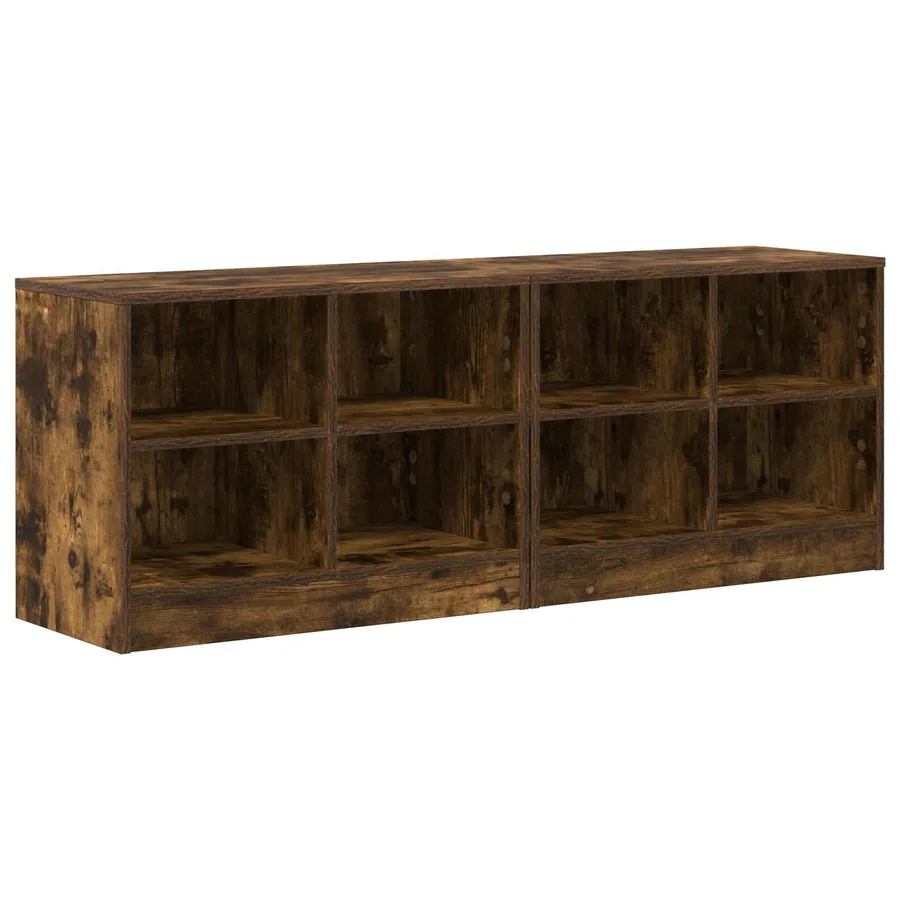 Armoire de lit avec étagère 2 pcs Chêne fumé 66 x 33 x 48 cm - 2