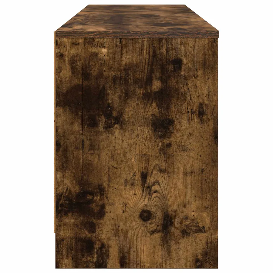 Armoire de lit avec étagère 2 pcs Chêne fumé 66 x 33 x 48 cm - 6
