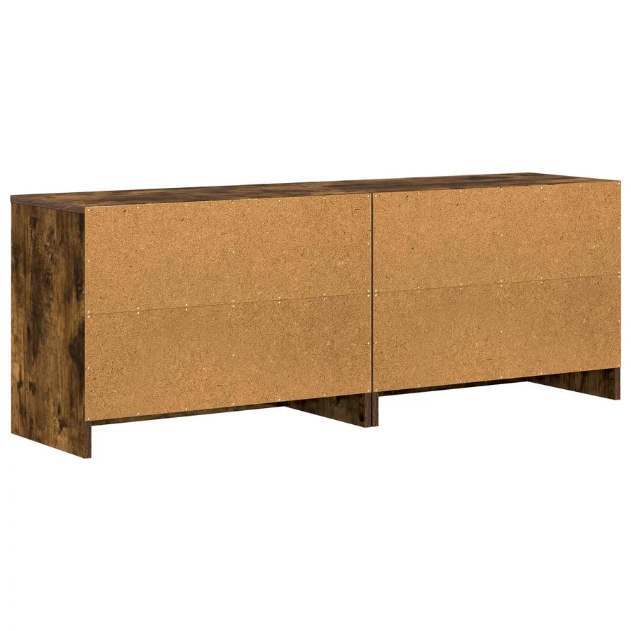 Armoire de lit avec étagère 2 pcs Chêne fumé 66 x 33 x 48 cm - 7