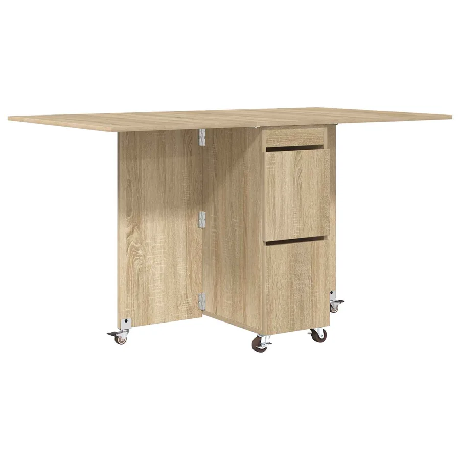 Table à dîner 140 x 80 x 77 cm Bois d'ingénierie Chêne Sonoma - 2