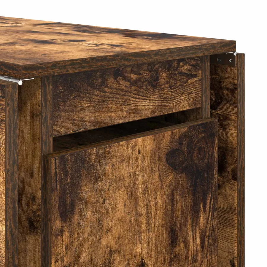 Table à dîner 140 x 80 x 77 cm Bois d'ingénierie Chêne fumé - 9