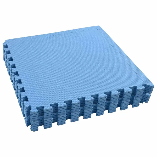 Tapis de sol de piscine 12 pcs Bleu 4,32 ㎡ Mousse EVA