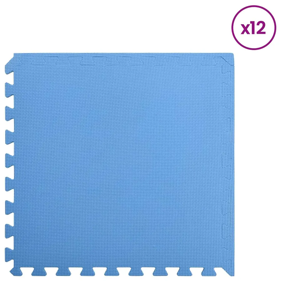 Tapis de sol de piscine 12 pcs Bleu 4,32 ㎡ Mousse EVA - 2