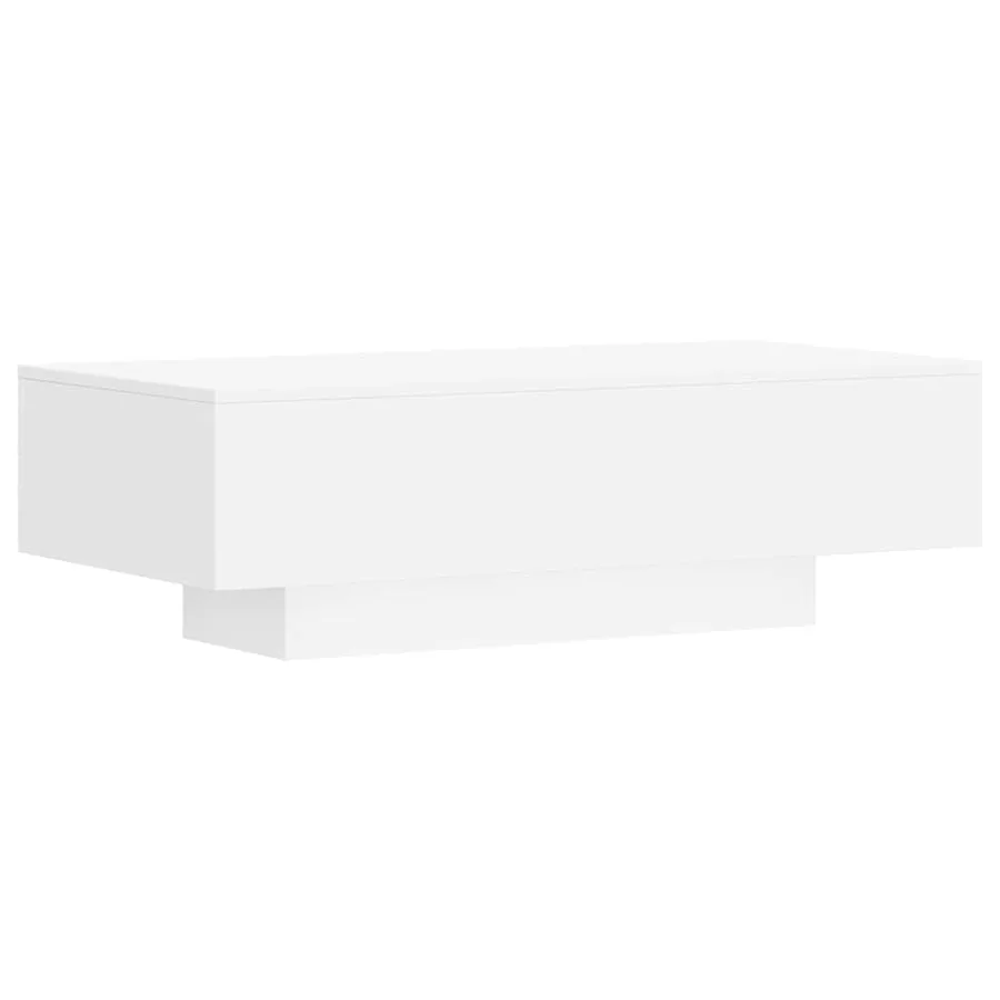 Table basse blanc 100x49,5x31 cm bois d'ingénierie - 6