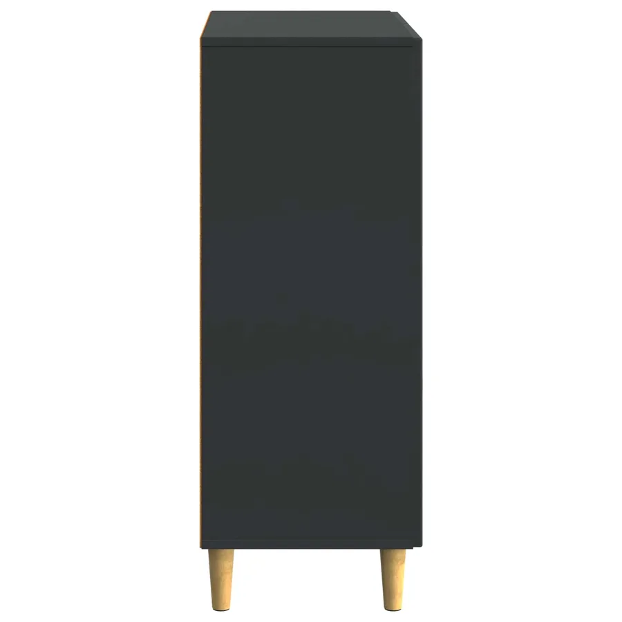 Buffet avec tiroir Noir 66 x 34,5 x 90 cm Bois d'ingénierie - 7