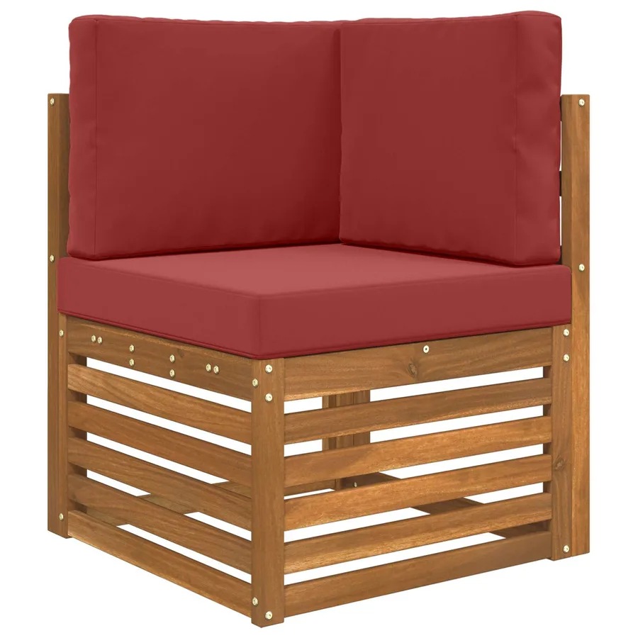 Coussin de canapé d'extérieur 3 pcs Bordeaux Polyester - 3