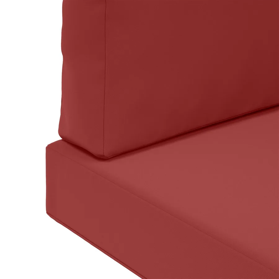 Coussin de canapé d'extérieur 3 pcs Bordeaux Polyester - 9