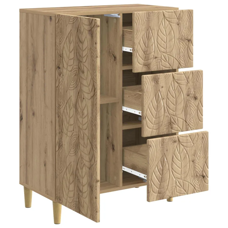 Buffet Chêne artisanal 66 x 34,5 x 90 cm Bois d'ingénierie - 4