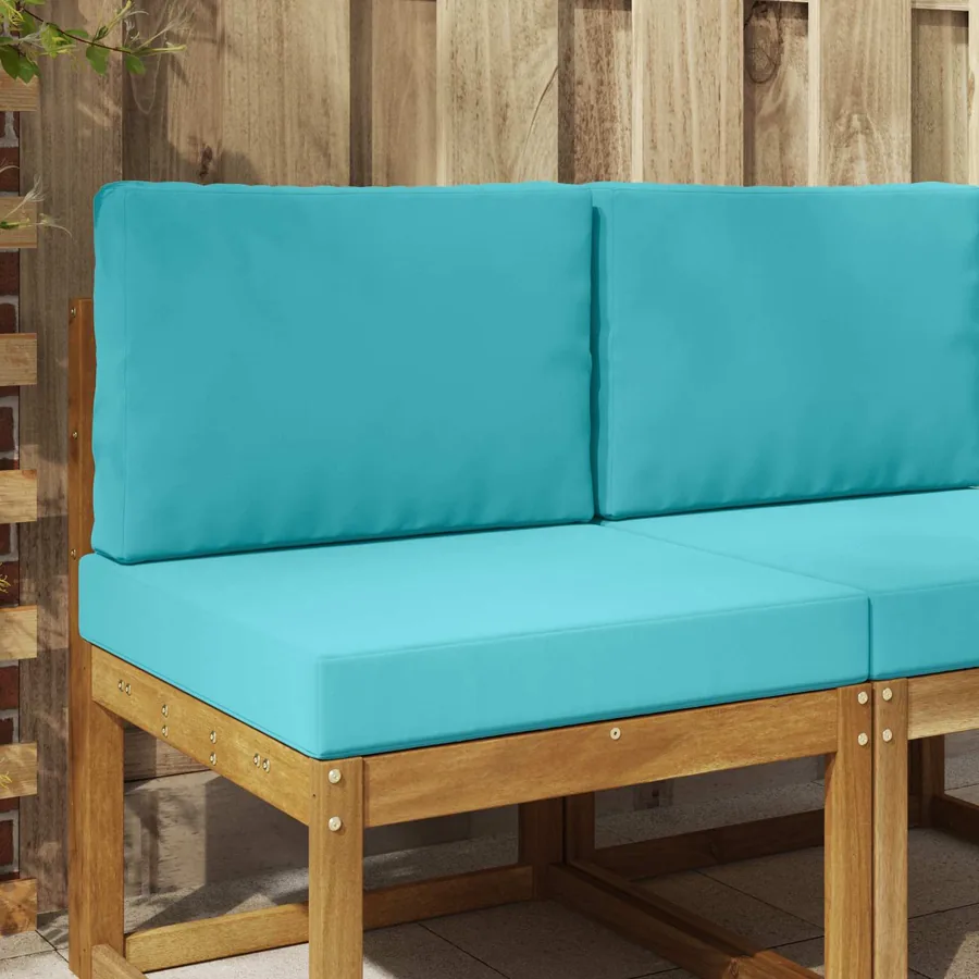 Coussin de canapé d'extérieur 2 pcs Turquoise Polyester
