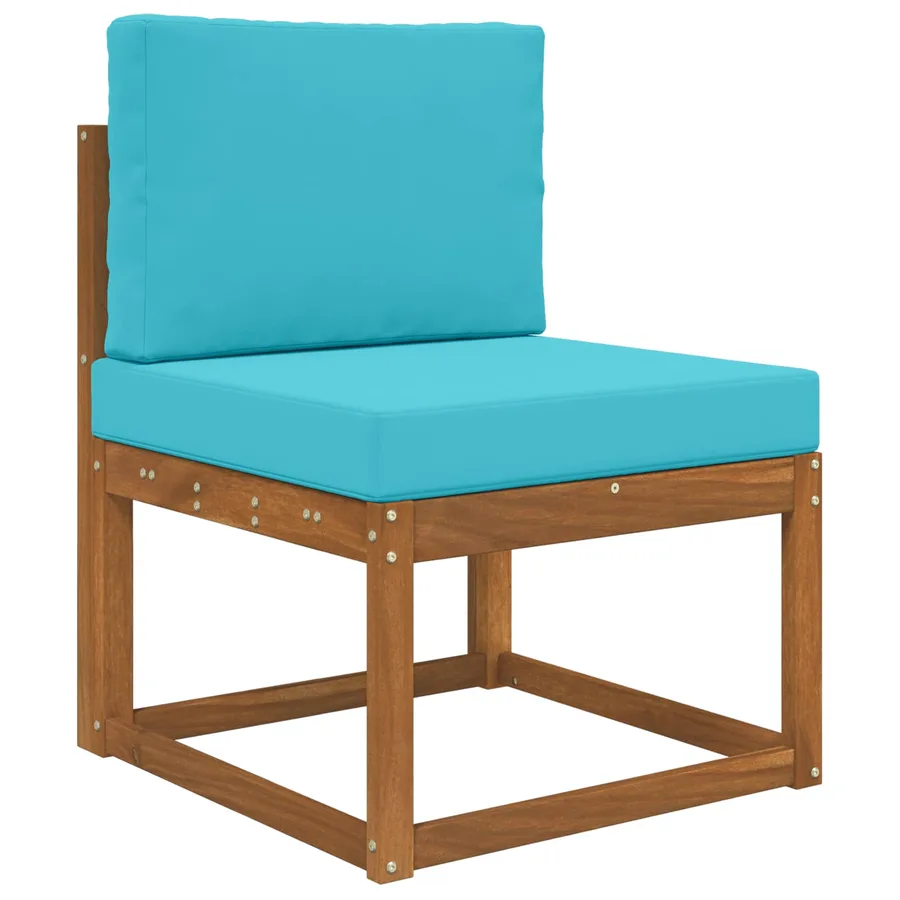 Coussin de canapé d'extérieur 2 pcs Turquoise Polyester - 3