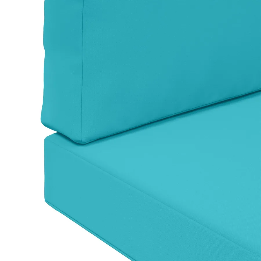 Coussin de canapé d'extérieur 2 pcs Turquoise Polyester - 9