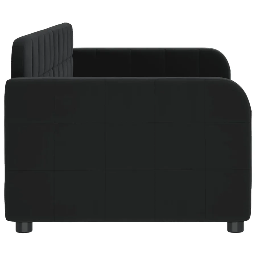 Lit de repos sans matelas noir 80x200 cm velours - 4
