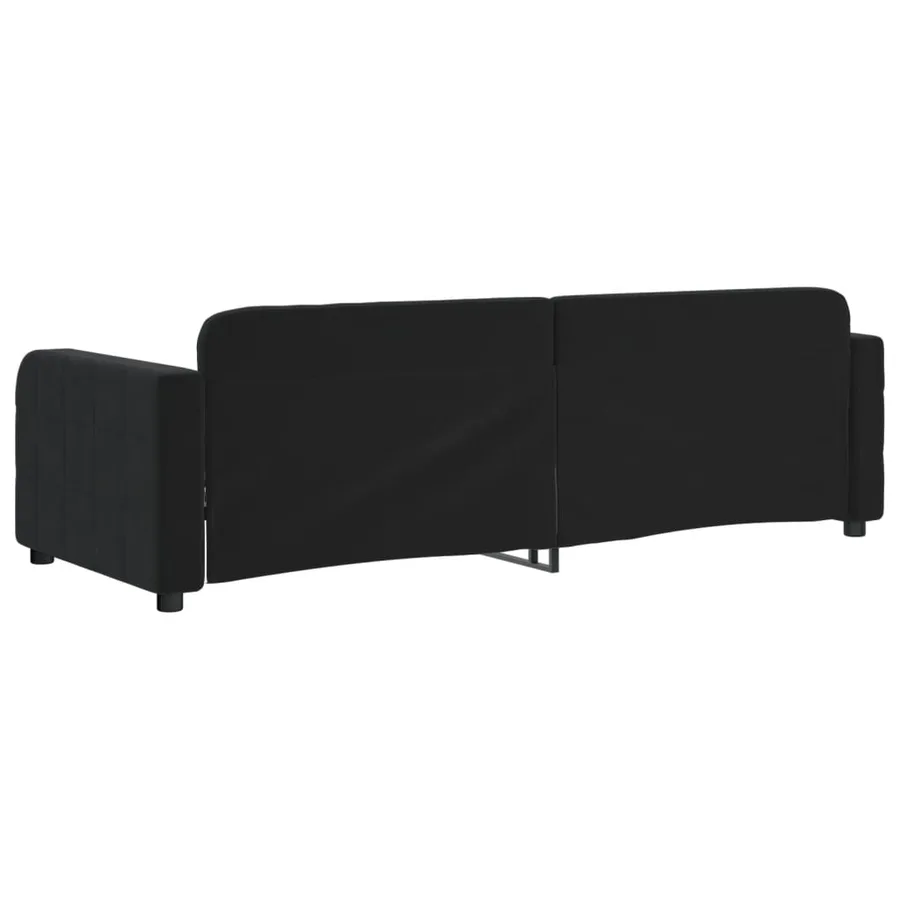 Lit de repos sans matelas noir 80x200 cm velours - 5