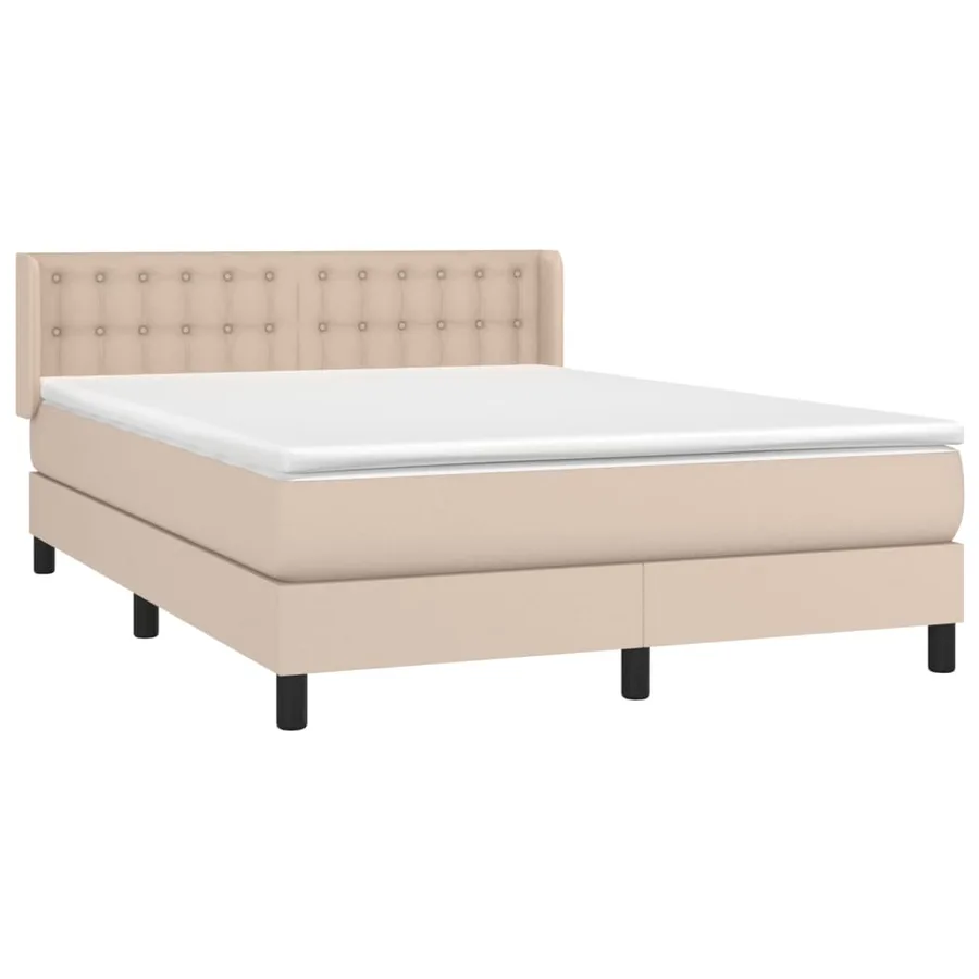 Sommier à lattes de lit avec matelas Cappuccino 140x200 cm - 3
