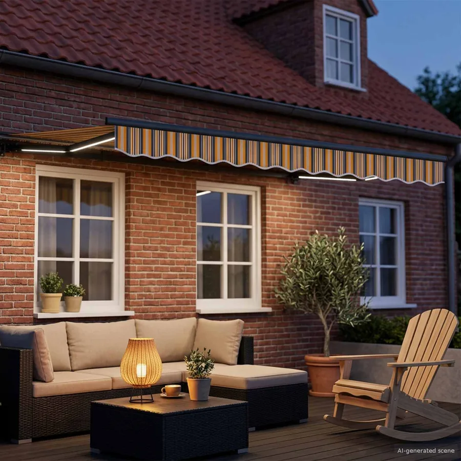 Auvent rétractable électrique Jaune, Gris, Anthracite 3,5 x 2 m - 3