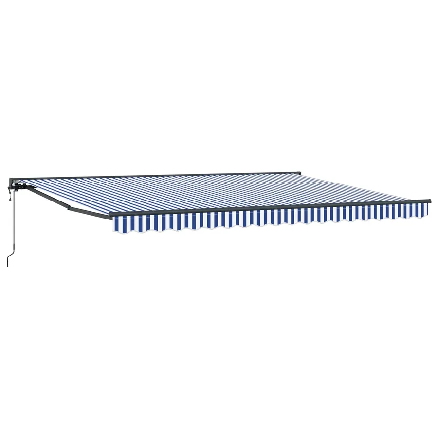 Auvent rétractable électrique Bleu, Blanc, Anthracite 4 × 3,5 m - 2