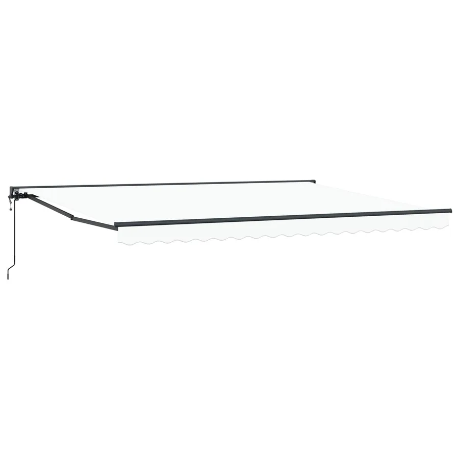 Auvent rétractable électrique Blanc et anthracite 4 × 3,5 m - 2