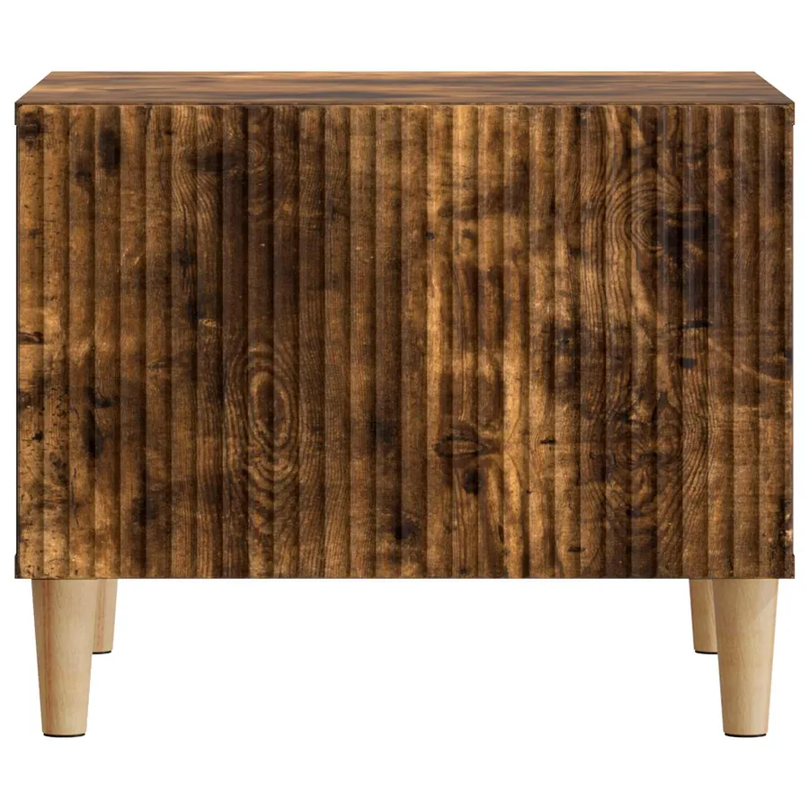 Table basse Chêne fumé 49 x 50 x 40 cm Bois d'ingénierie - 5