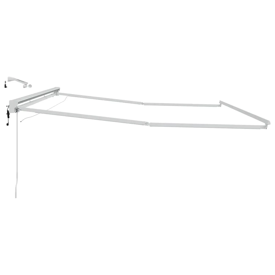 Cadre de store électrique avec LED Blanc 4 × 3 m Aluminium - 6