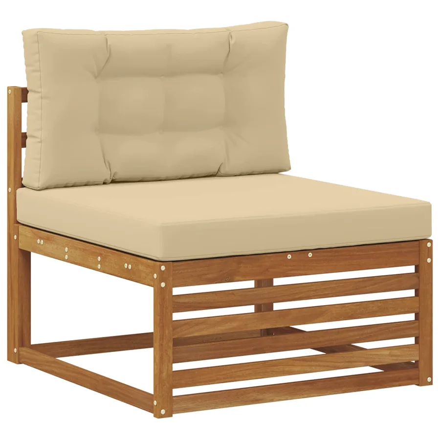 Ensemble de canapés d'extérieur 7 pcs Naturel et Beige - 3