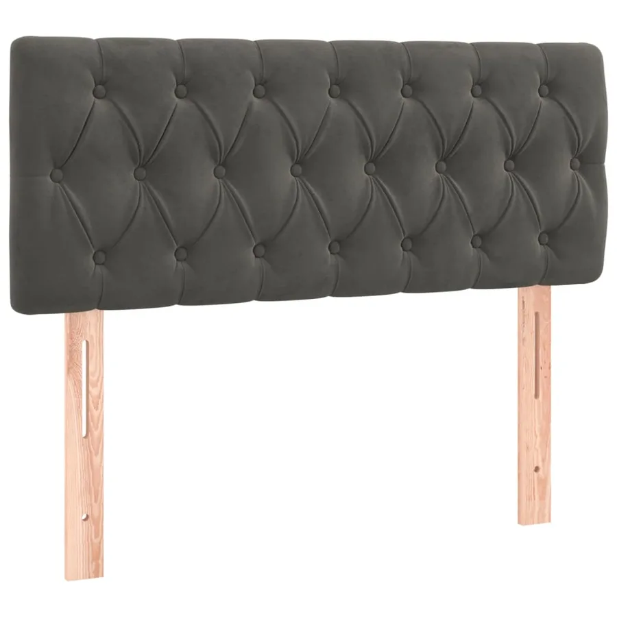 Sommier à lattes de lit avec matelas et LED Gris foncé 90x190cm - 7