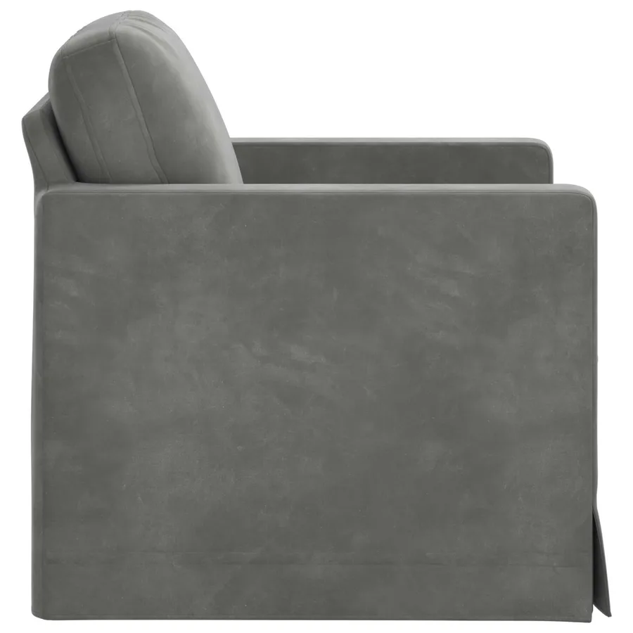 Canapé Gris foncé 78 x 78 x 80 cm Velours - 5