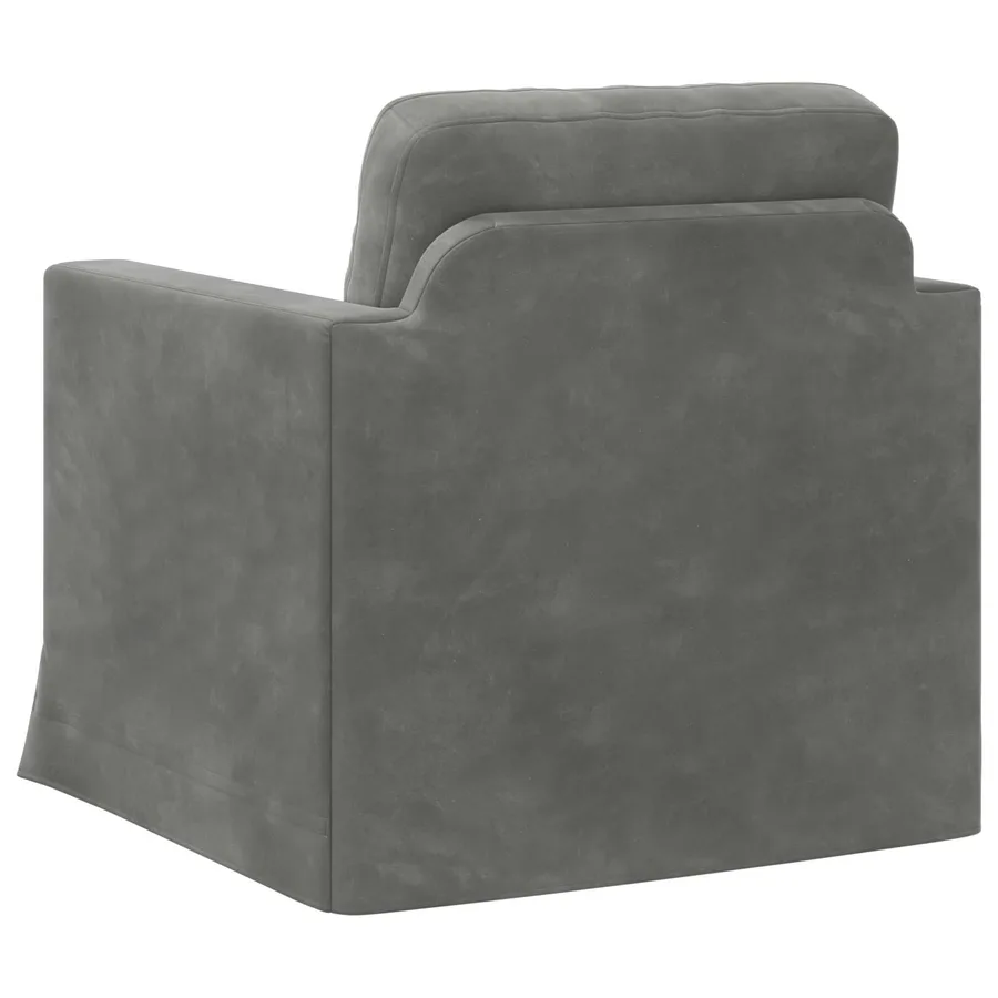 Canapé Gris foncé 78 x 78 x 80 cm Velours - 6