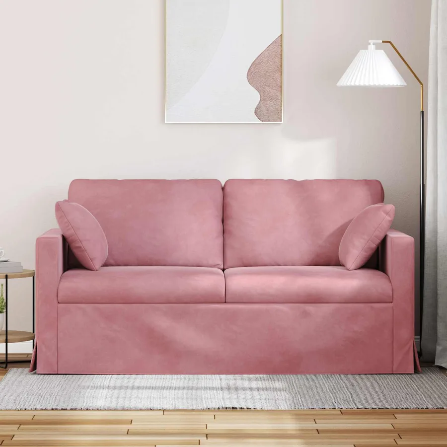 Canapé Rose 158 x 78 x 80 cm Velours - 3