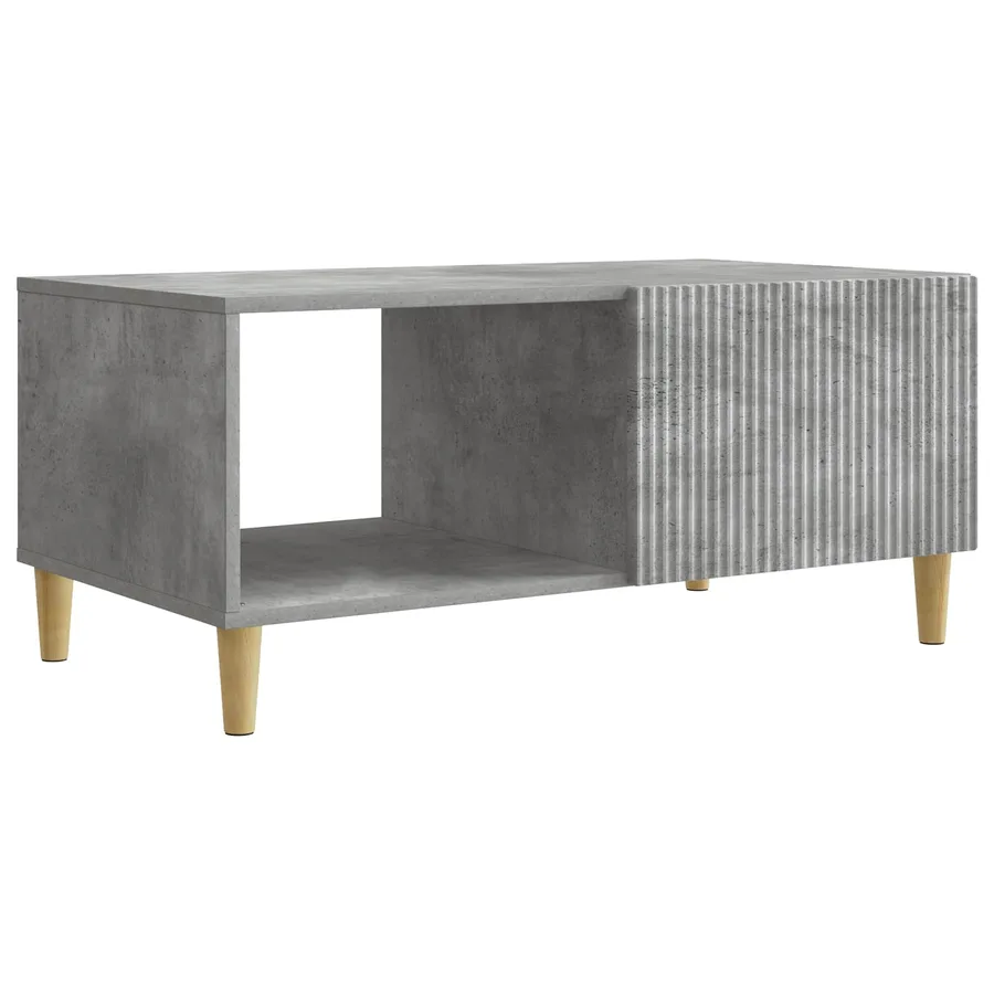Table basse Gris béton 90 x 50 x 40 cm Bois d'ingénierie - 2